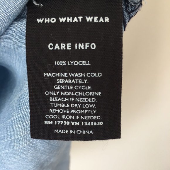 Target Lyocell Blue Button Down Tank with Ruffles - Picture 8 of 8